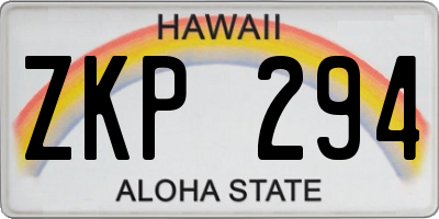 HI license plate ZKP294