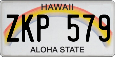 HI license plate ZKP579