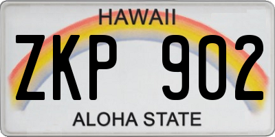 HI license plate ZKP902
