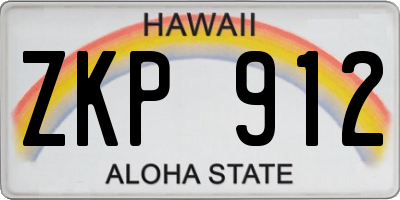 HI license plate ZKP912