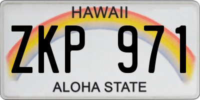 HI license plate ZKP971