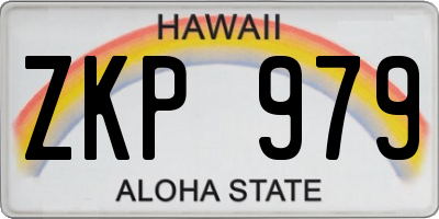 HI license plate ZKP979