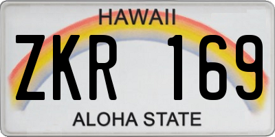 HI license plate ZKR169
