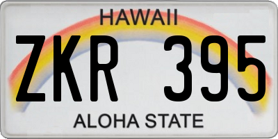 HI license plate ZKR395