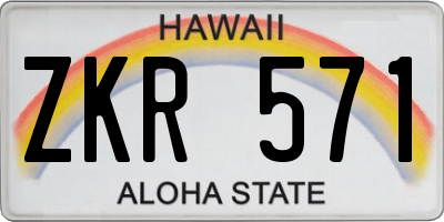 HI license plate ZKR571