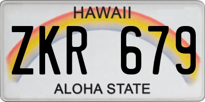 HI license plate ZKR679