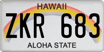 HI license plate ZKR683