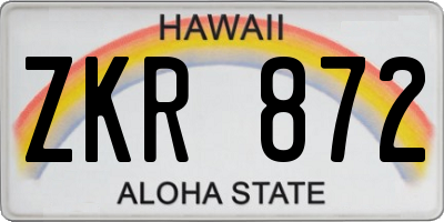 HI license plate ZKR872