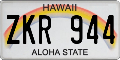 HI license plate ZKR944
