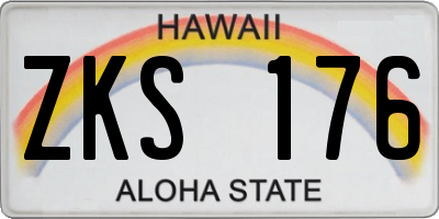 HI license plate ZKS176