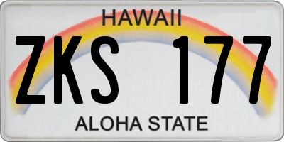 HI license plate ZKS177
