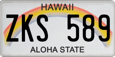 HI license plate ZKS589