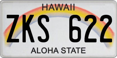 HI license plate ZKS622