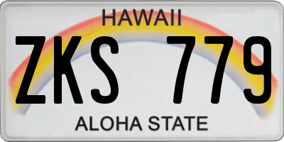 HI license plate ZKS779