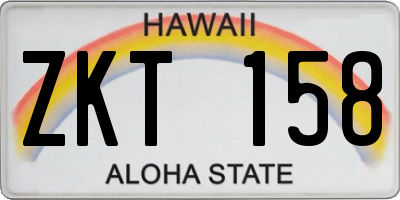HI license plate ZKT158
