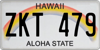 HI license plate ZKT479