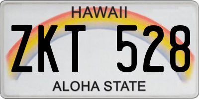 HI license plate ZKT528