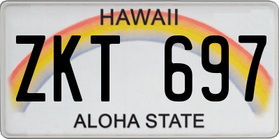 HI license plate ZKT697