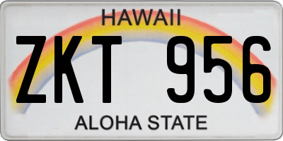 HI license plate ZKT956
