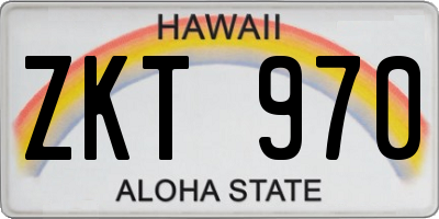 HI license plate ZKT970