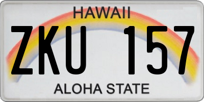 HI license plate ZKU157