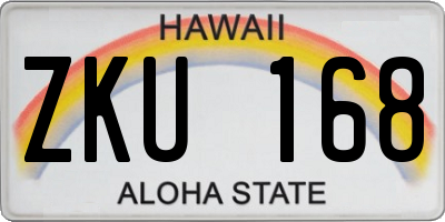HI license plate ZKU168