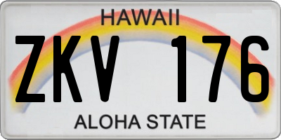 HI license plate ZKV176