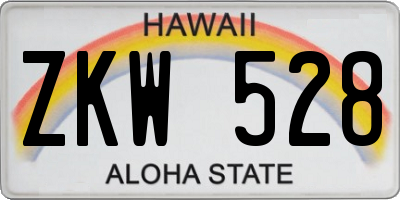 HI license plate ZKW528