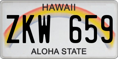 HI license plate ZKW659