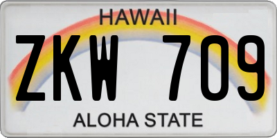 HI license plate ZKW709