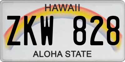 HI license plate ZKW828