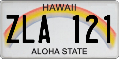 HI license plate ZLA121