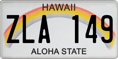 HI license plate ZLA149