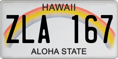 HI license plate ZLA167