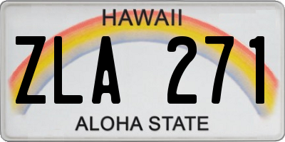 HI license plate ZLA271