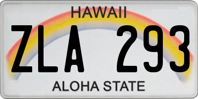HI license plate ZLA293