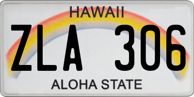 HI license plate ZLA306
