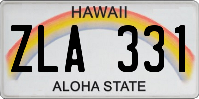 HI license plate ZLA331