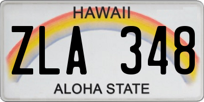 HI license plate ZLA348