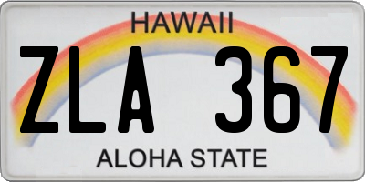 HI license plate ZLA367