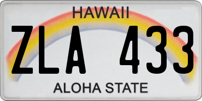 HI license plate ZLA433