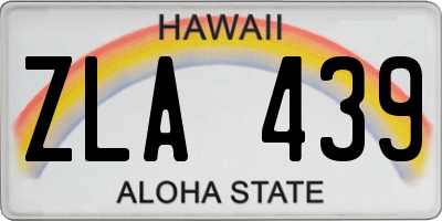 HI license plate ZLA439