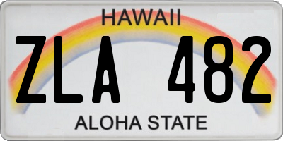 HI license plate ZLA482