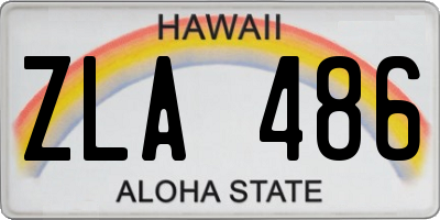 HI license plate ZLA486