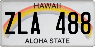HI license plate ZLA488