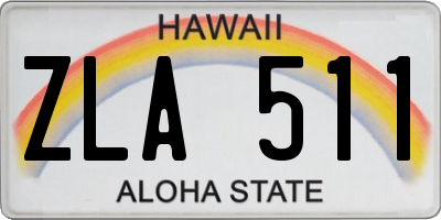 HI license plate ZLA511