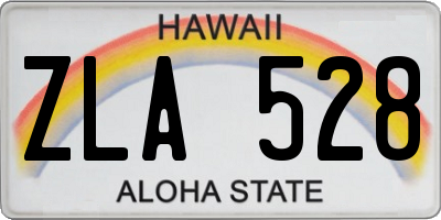 HI license plate ZLA528