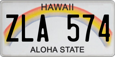 HI license plate ZLA574