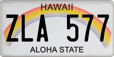 HI license plate ZLA577