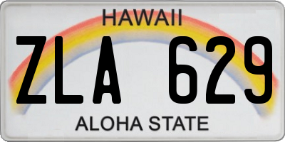 HI license plate ZLA629